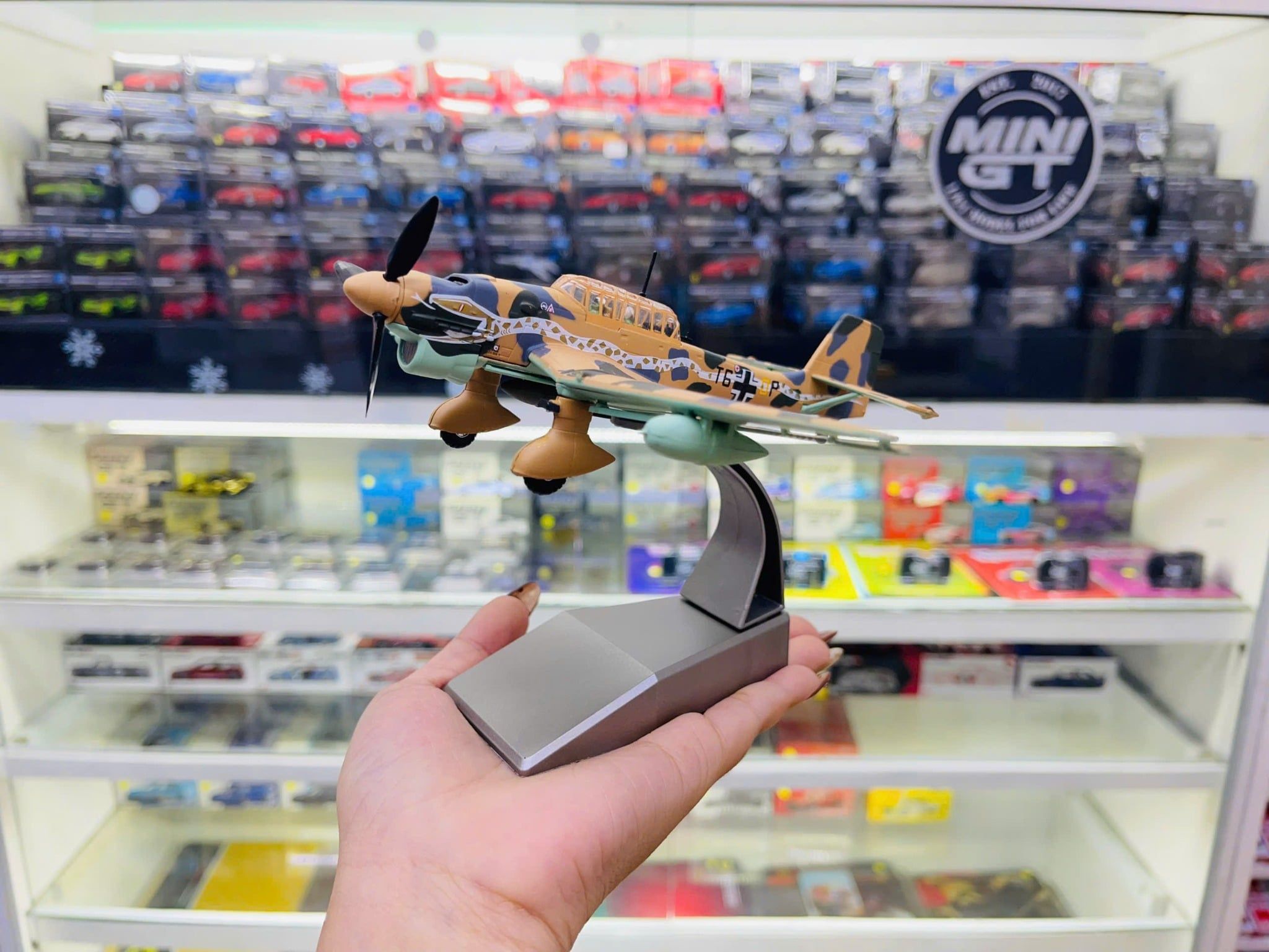  Mô hình máy bay quân sự cánh quạt German Junkers Stuka JU-87 JU87 Bomber tỉ lệ 1:72 NS model MBQS054 