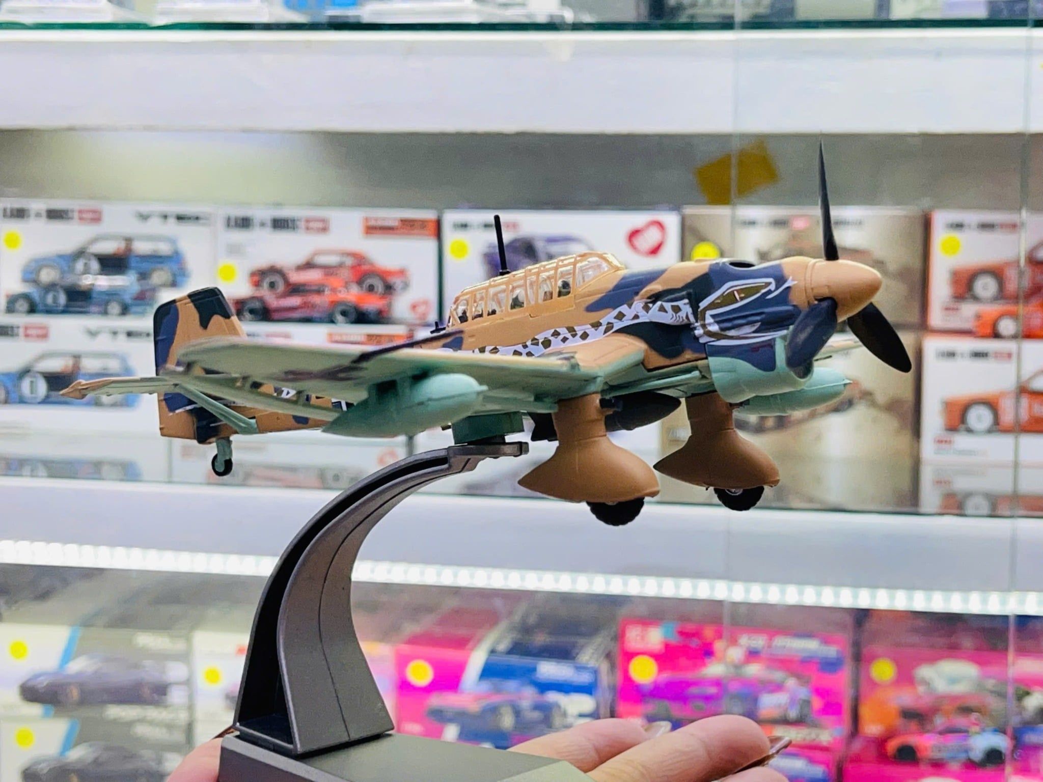  Mô hình máy bay quân sự cánh quạt German Junkers Stuka JU-87 JU87 Bomber tỉ lệ 1:72 NS model MBQS054 