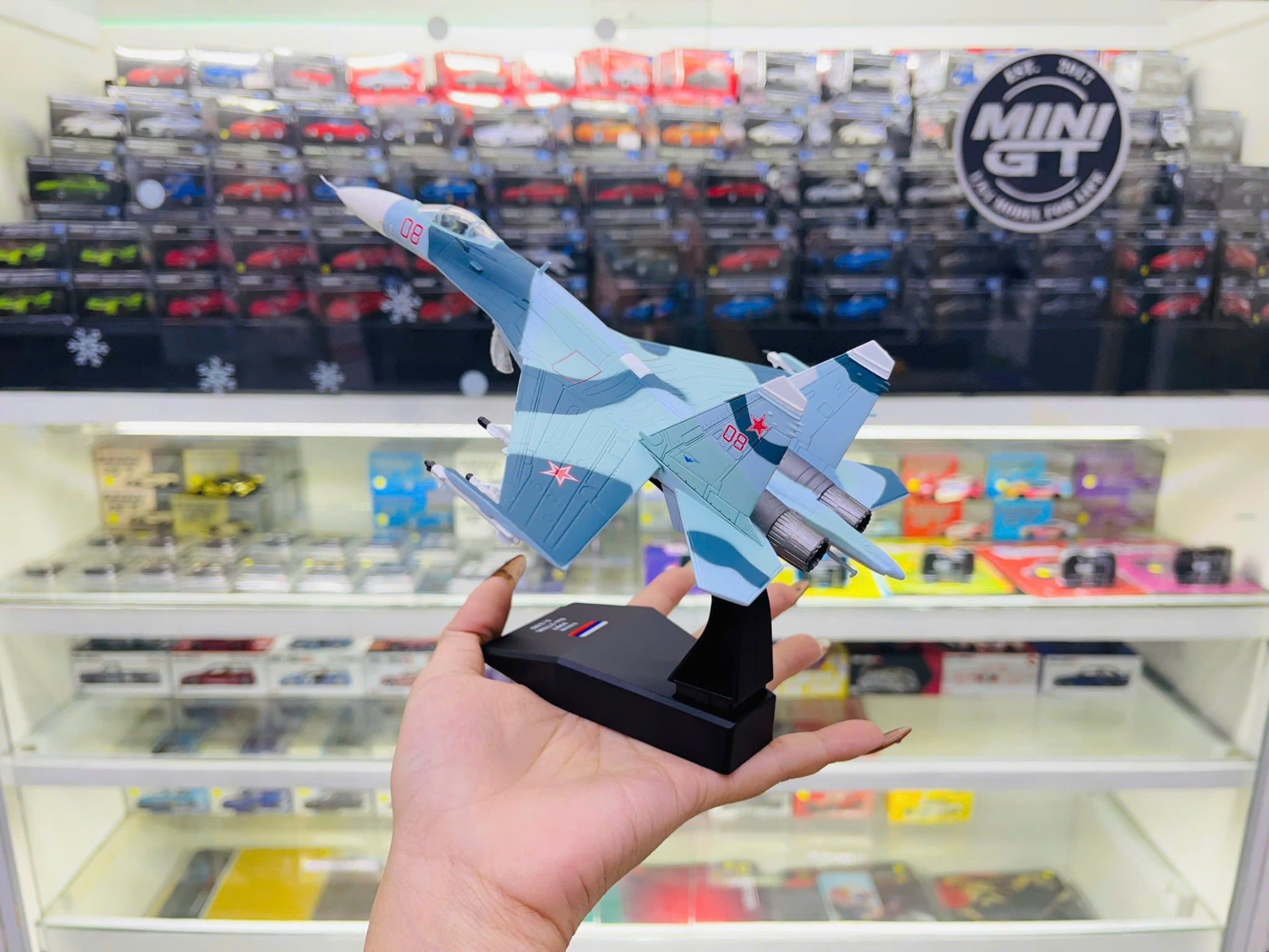  Mô hình máy bay chiến đấu Sukhoi Su-27 Flanker Russia 1987 tỉ lệ 1:100 Ns models MBQS007 
