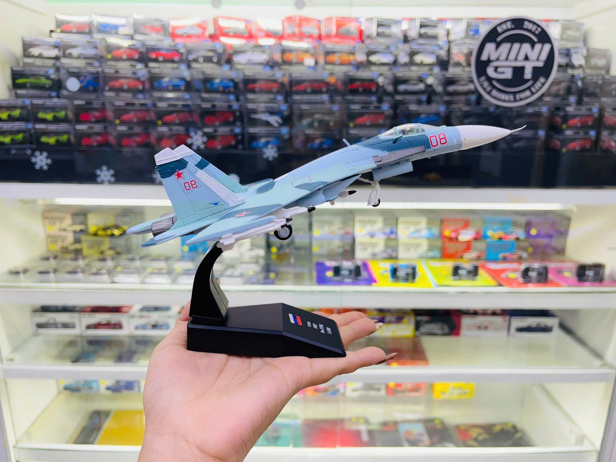  Mô hình máy bay chiến đấu Sukhoi Su-27 Flanker Russia 1987 tỉ lệ 1:100 Ns models MBQS007 