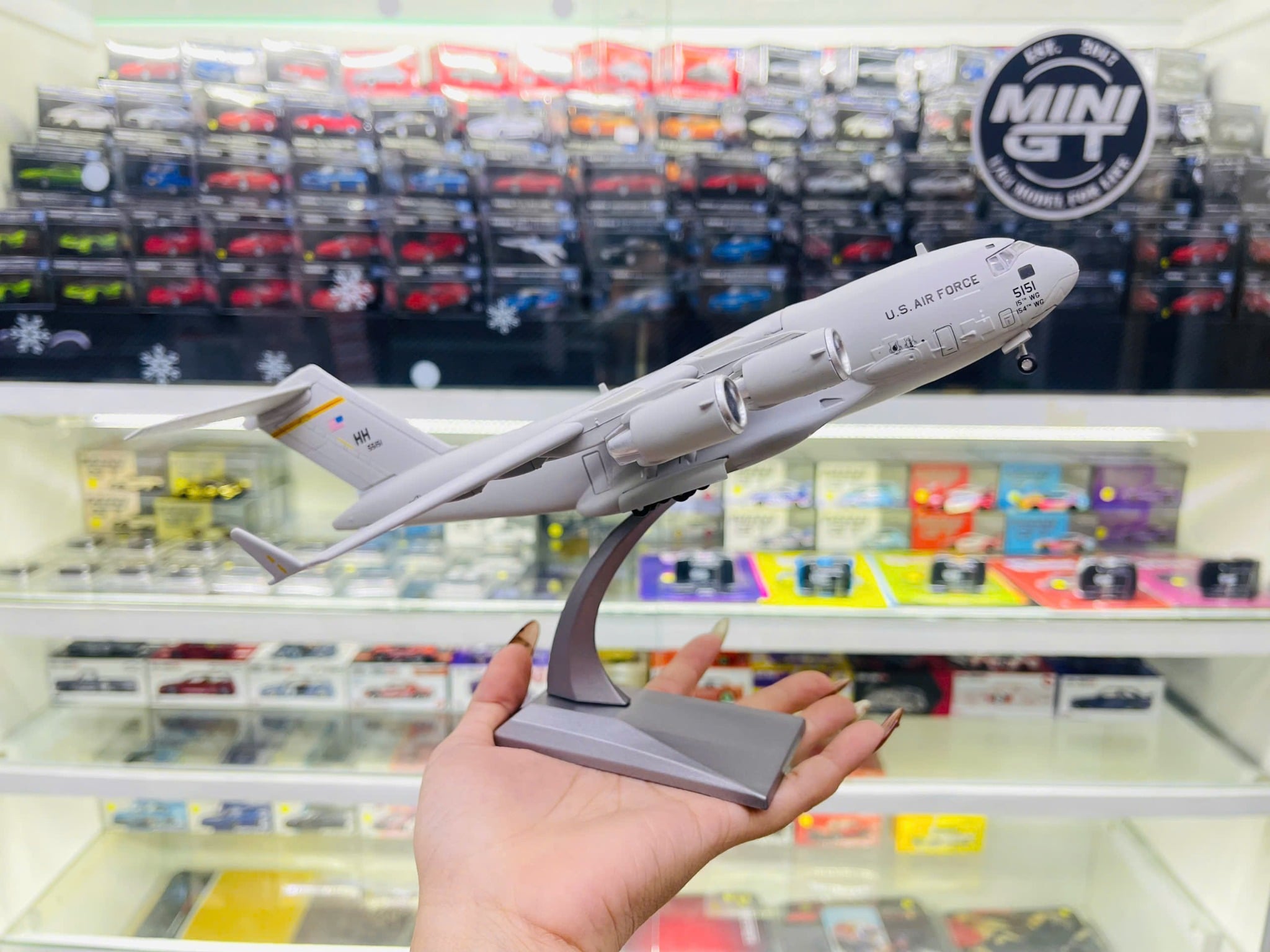  Mô hình máy bay quân sự vận tải USA Boeing C-17A Globemaster III tỉ lệ 1:200 Ns models MBQS004 
