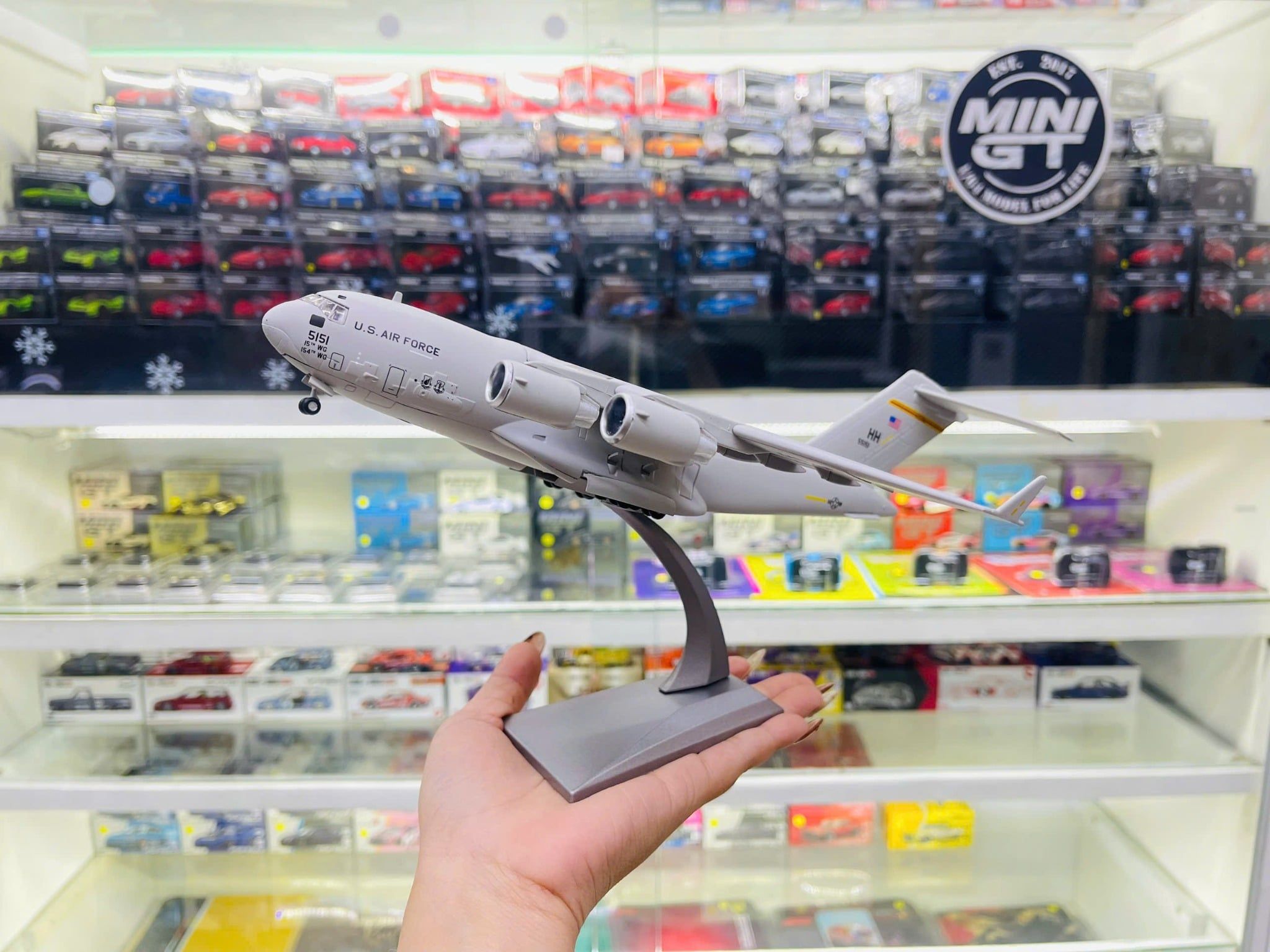  Mô hình máy bay quân sự vận tải USA Boeing C-17A Globemaster III tỉ lệ 1:200 Ns models MBQS004 