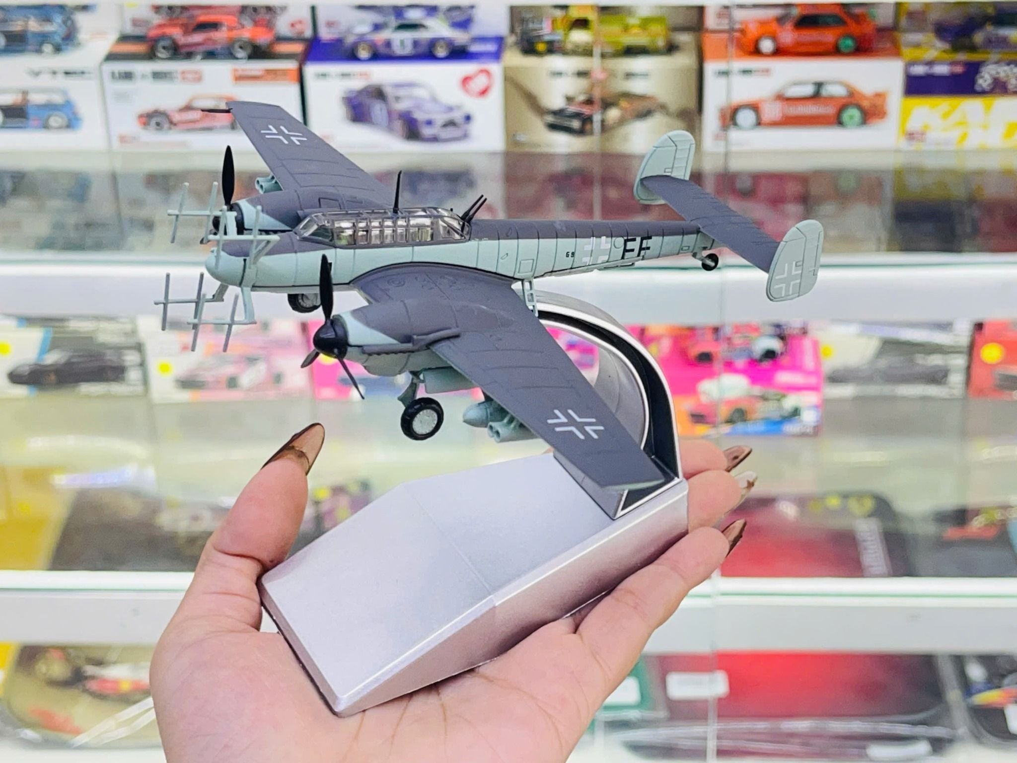  Mô hình máy bay quân sự Messerschmitt BF 110G-4 tỉ lệ 1:100 Ns models MBQS064 
