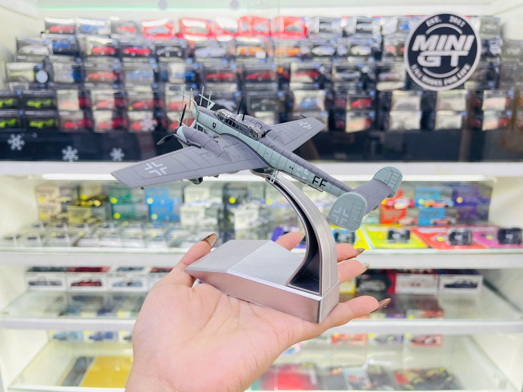  Mô hình máy bay quân sự Messerschmitt BF 110G-4 tỉ lệ 1:100 Ns models MBQS064 