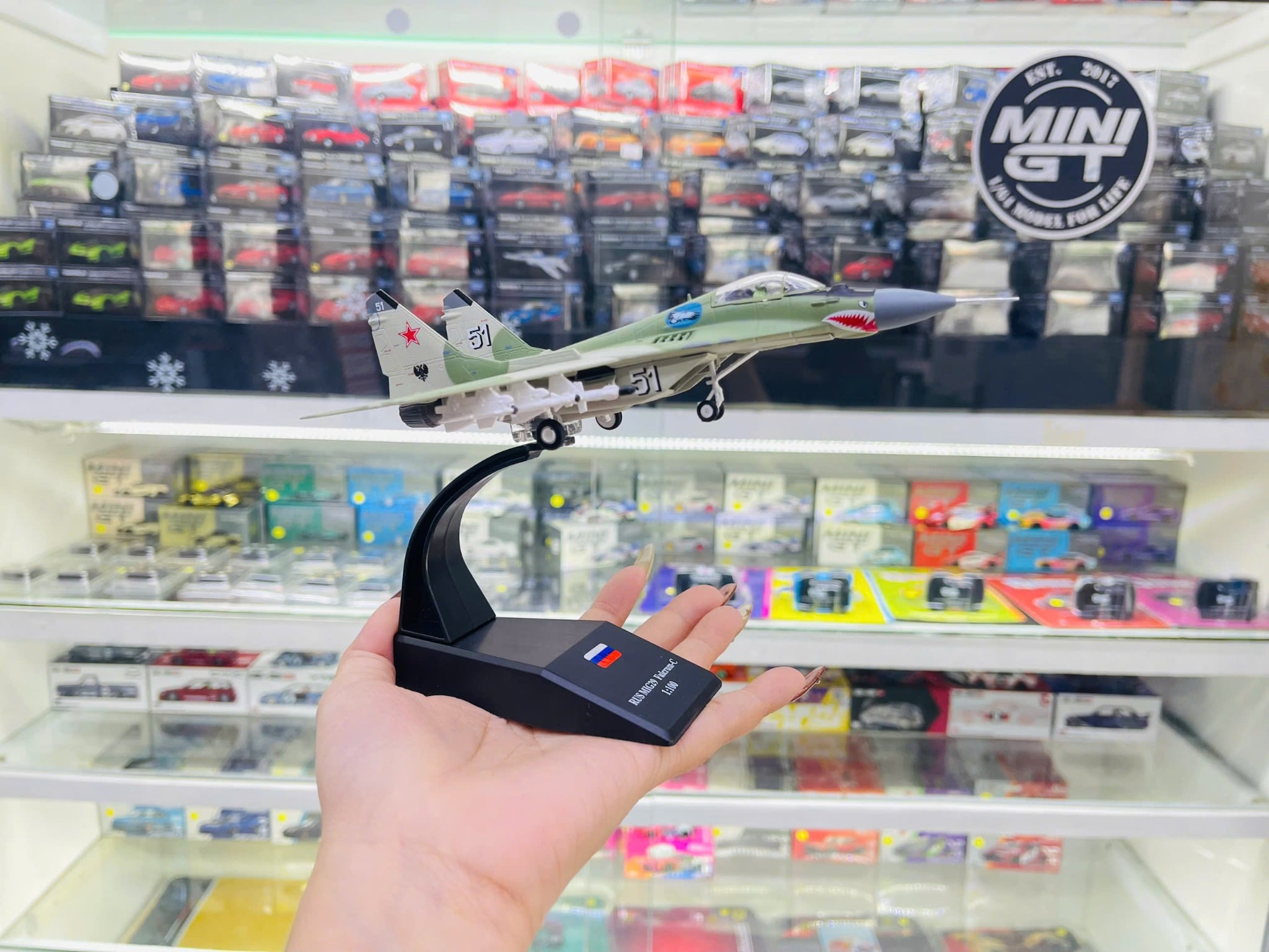  Mô hình máy bay chiến đấu Mikoyan MIG-29 FULCRUM-C France tỉ lệ 1:100 Ns models MBQS015 