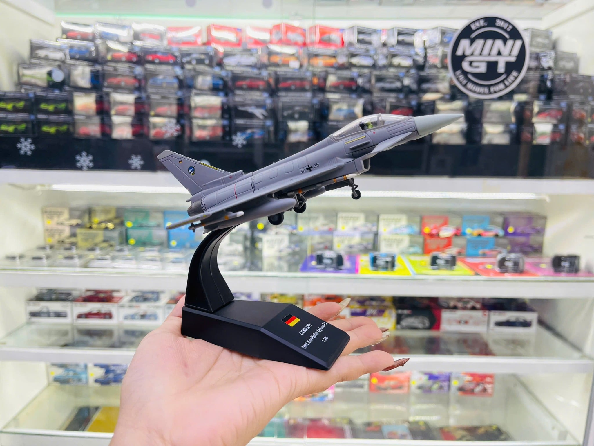  Mô hình máy bay chiến đấu Germany Typhoon 2008 EF2000 tỉ lệ 1:100 Ns models MBQS011 