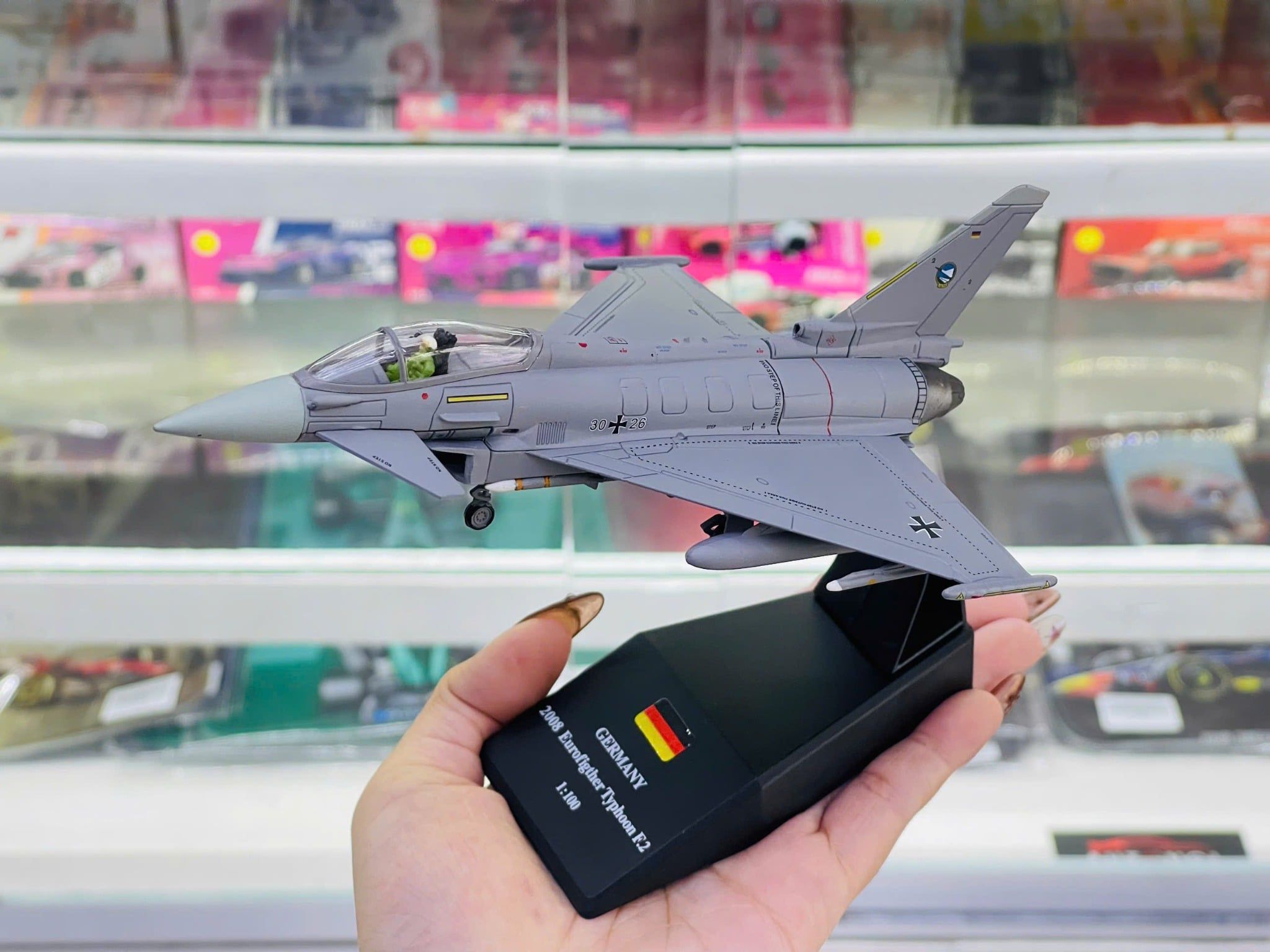 Mô hình máy bay chiến đấu Germany Typhoon 2008 EF2000 tỉ lệ 1:100 Ns models MBQS011 