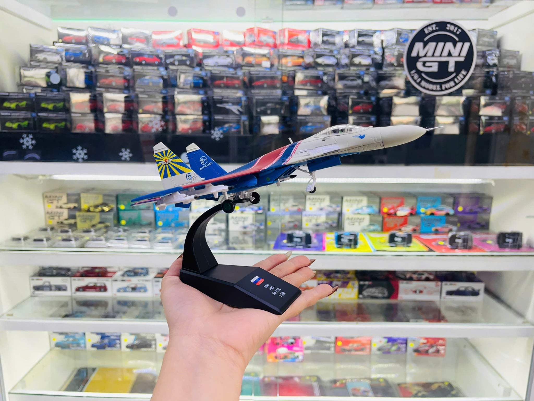  Mô hình máy bay chiến đấu Russia USSR 1987 SuKhoi 27 tỉ lệ 1:100 Ns models MBQS044 