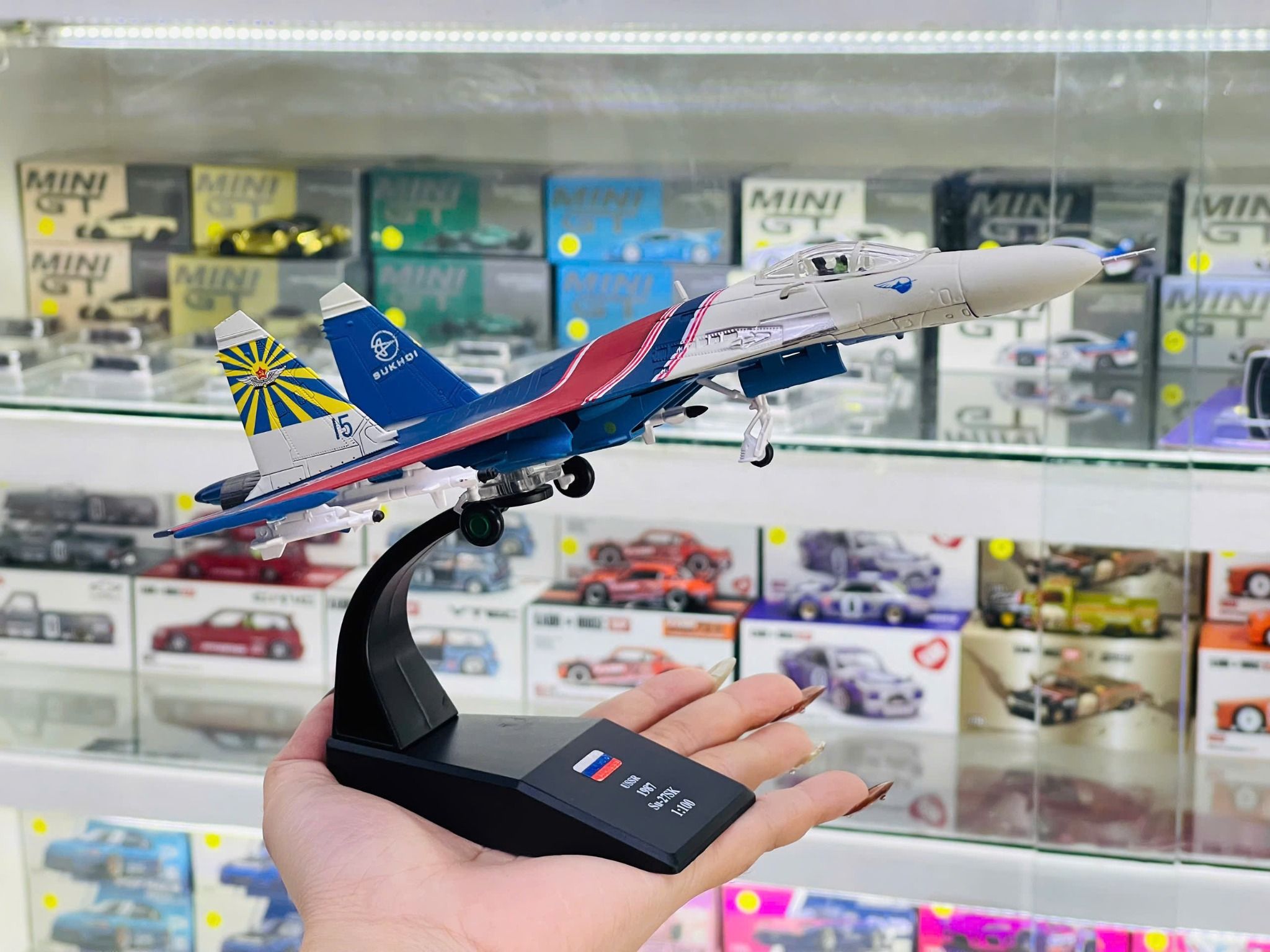  Mô hình máy bay chiến đấu Russia USSR 1987 SuKhoi 27 tỉ lệ 1:100 Ns models MBQS044 