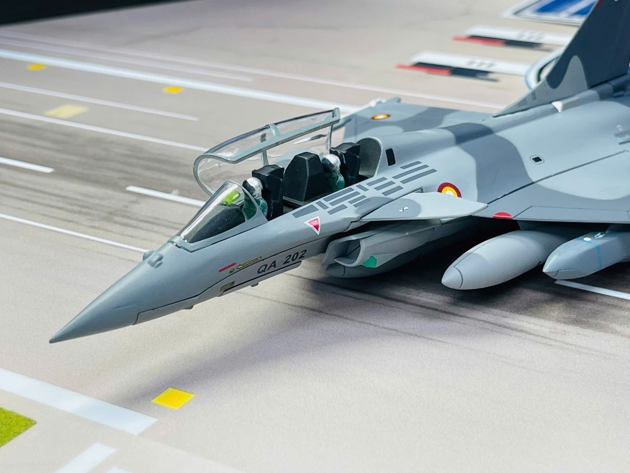  Mô hình máy bay quân sự French Dassault Rafale B NATO Tiger gray tỉ lệ 1:100 Ns models MBQS067 