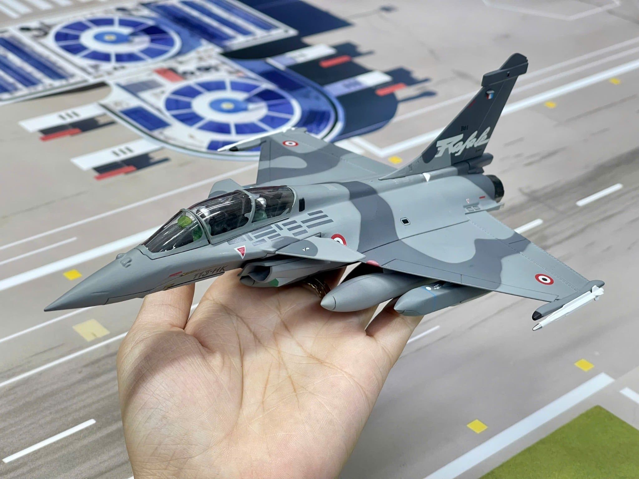  Mô hình máy bay quân sự French Dassault Rafale B NATO Tiger tỉ lệ 1:100 Ns models MBQS062 