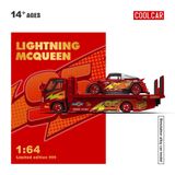  Mô hình xe tải cứu hộ H300 Flatbed Transport Trailer Lightning McQueen tỉ lệ 1:64 Cool car CC647229 
