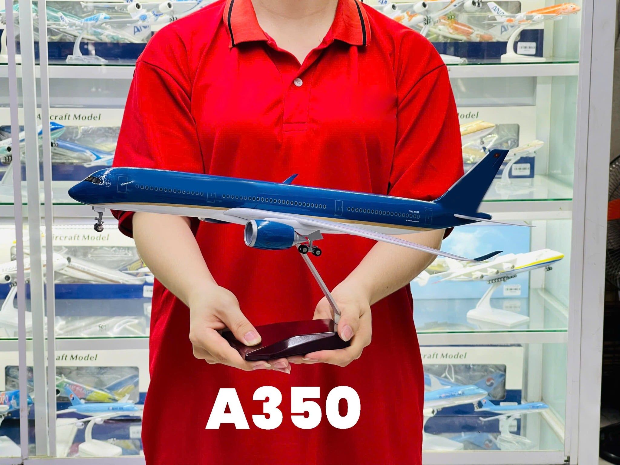  Mô hình máy bay VN-A886 Airbus A350-900 47cm 1:140 No LED 47cm MB47086 