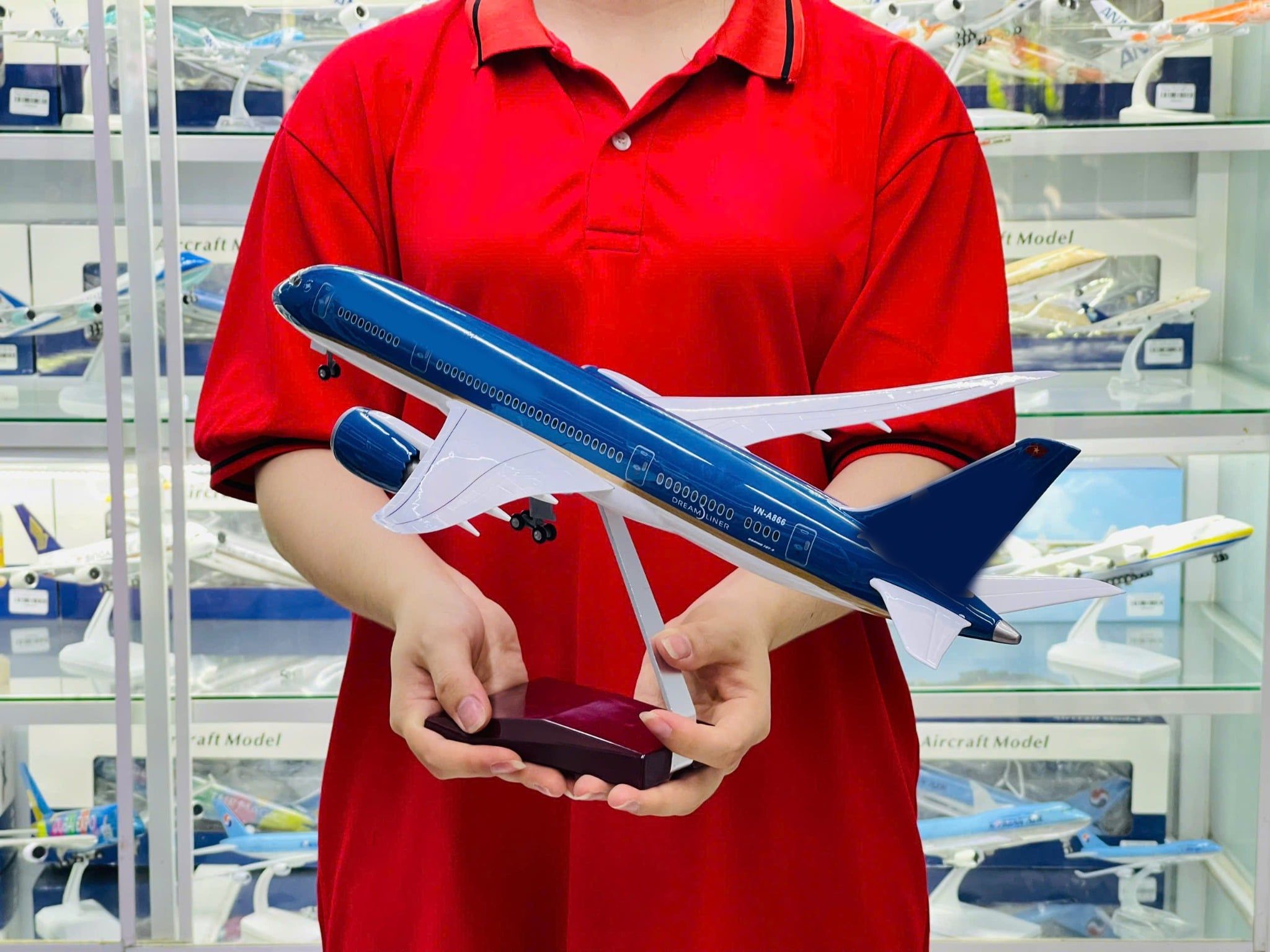  Mô hình máy bay VN Boeing B787 Dreamliner  47cm 1:130 No LED 47cm MB47087 