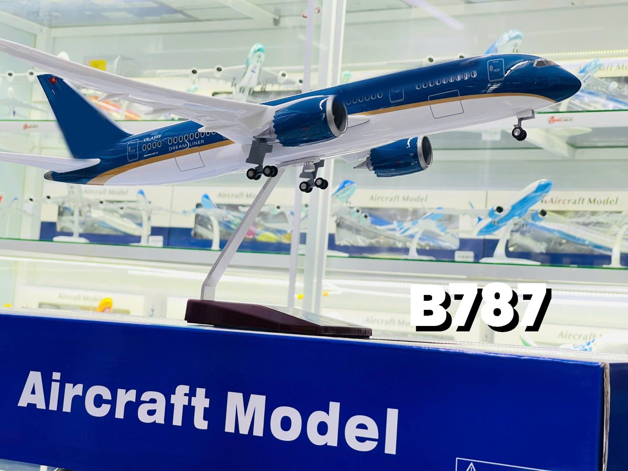  Mô hình máy bay VN Boeing B787 Dreamliner  47cm 1:130 No LED 47cm MB47087 