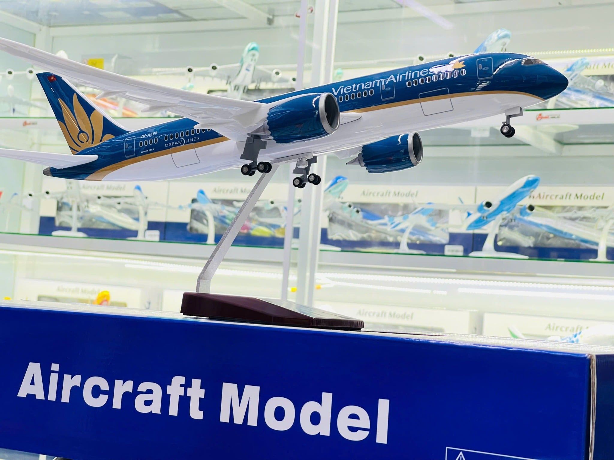  Mô hình máy bay Vietnam Airlines Dreamliner Boeing B787 47cm 1:130 No LED 47cm MB47087 