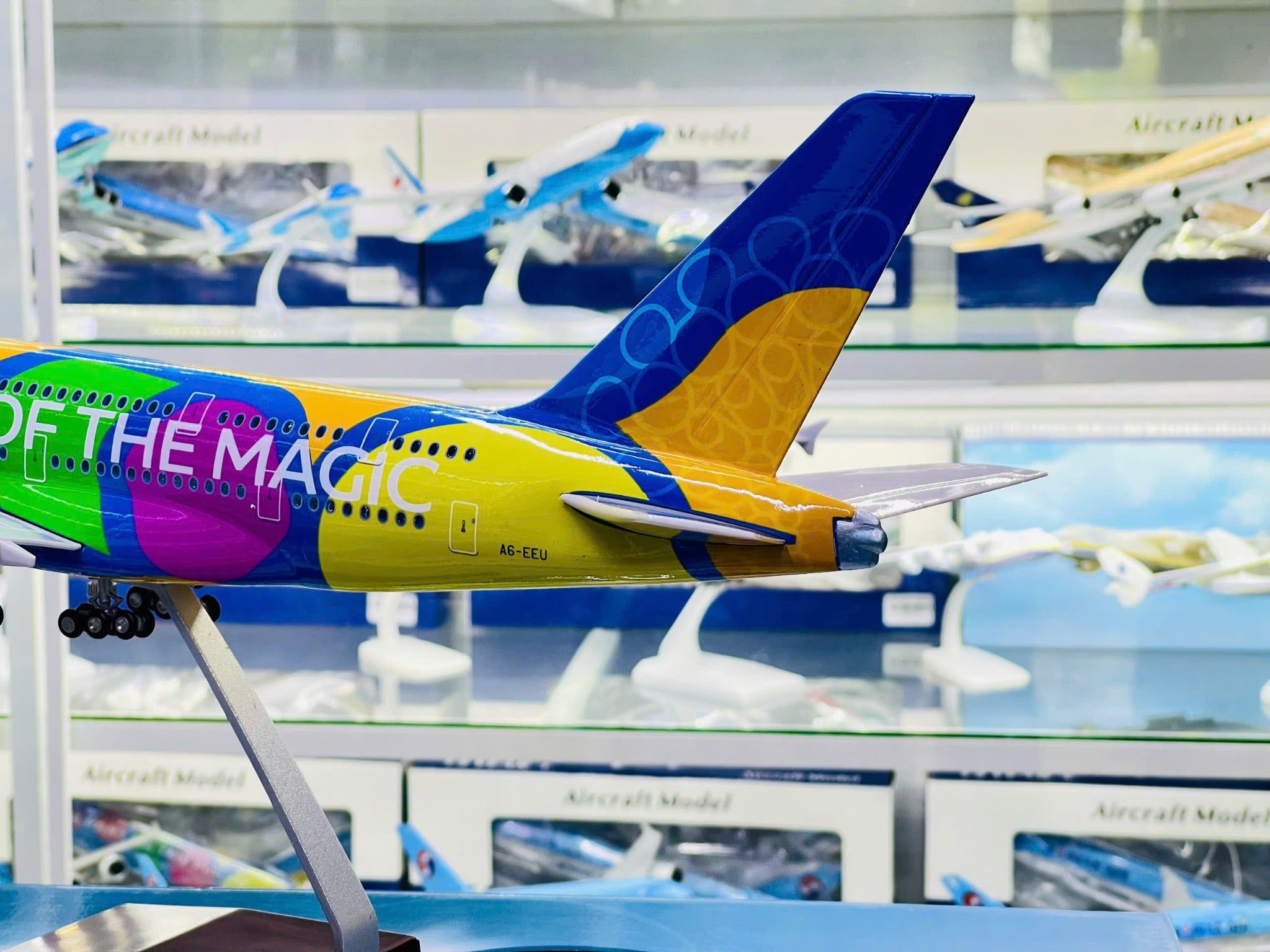  Mô hình máy bay Be part of the magic Dubai expo 2021-2022 Airbus A380 47cm 1:200 No LED MB47082 