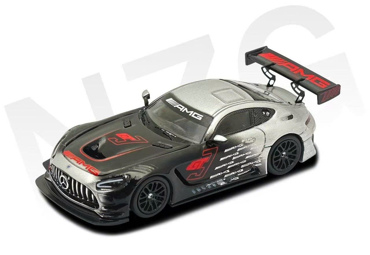  Mô hình xe Mercedes-Benz AMG GT3 EVO 2 Black Presentation Black tỉ lệ 1:64 Kilo Works 114601005 