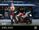  Set mô hình nhân vật nữ và xe mô tô KTM 1190 Red tỉ lệ 1:64 MoreArt MO222231 
