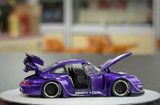  Mô hình xe Porsche Rauh welt RWB 993 purple ARMY GIRL limited full open tỉ lệ 1:64 PGM OT64787 