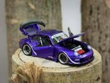  Mô hình xe Porsche Rauh welt RWB 993 purple ARMY GIRL limited full open tỉ lệ 1:64 PGM OT64787 