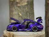  Mô hình xe Porsche Rauh welt RWB 993 purple ARMY GIRL limited full open tỉ lệ 1:64 PGM OT64787 