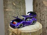  Mô hình xe Porsche Rauh welt RWB 993 purple ARMY GIRL limited full open tỉ lệ 1:64 PGM OT64787 
