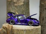  Mô hình xe Porsche Rauh welt RWB 993 purple ARMY GIRL limited full open tỉ lệ 1:64 PGM OT64787 