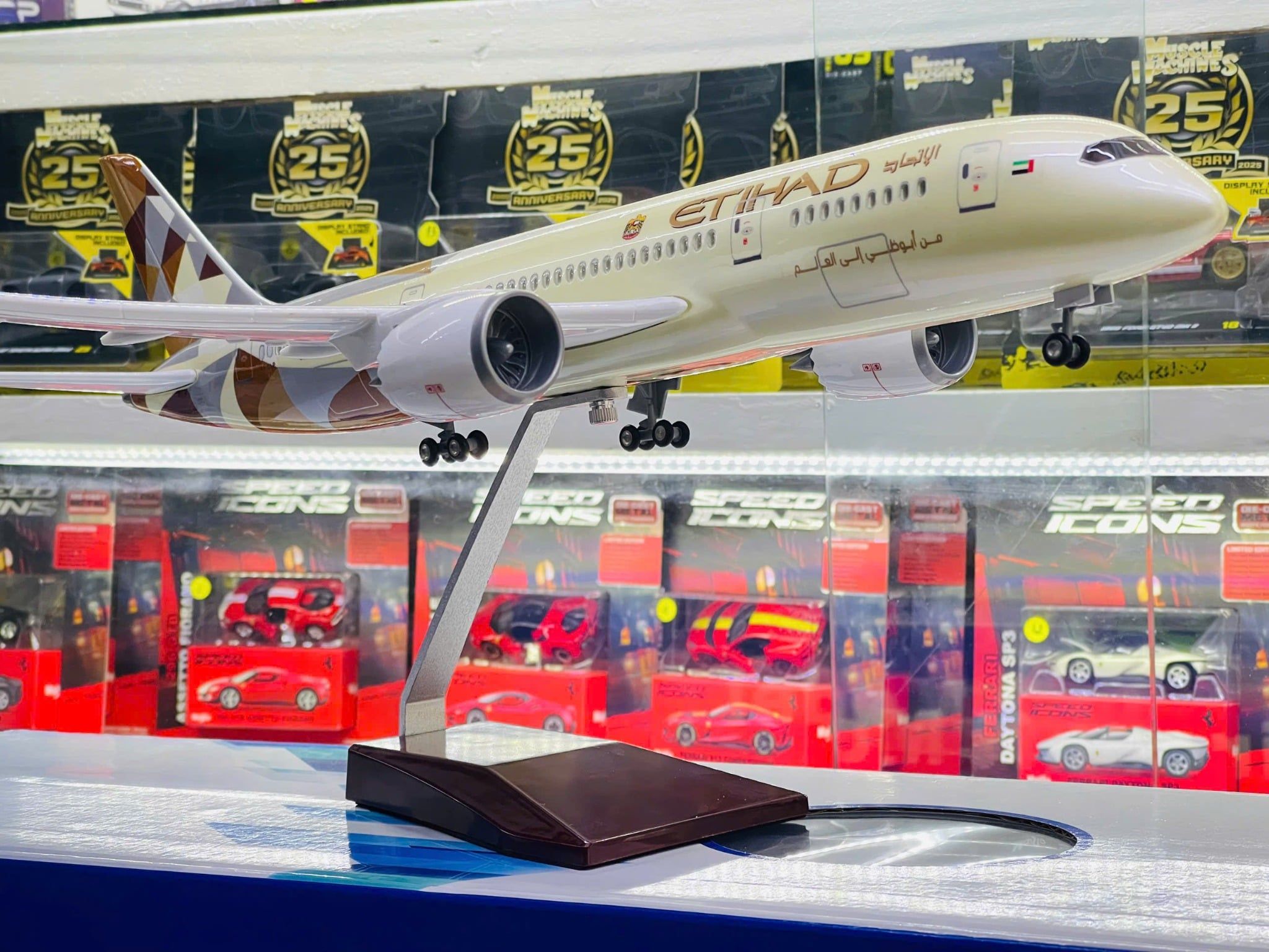 Mô hình máy bay Jason Tutu Etihad Boeing B787 Ả Rập 47cm 1:160 không đèn MB47097 