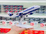  Mô hình máy bay TRANSAERO B747 có bánh xe - kích thước 30cm MB30051 