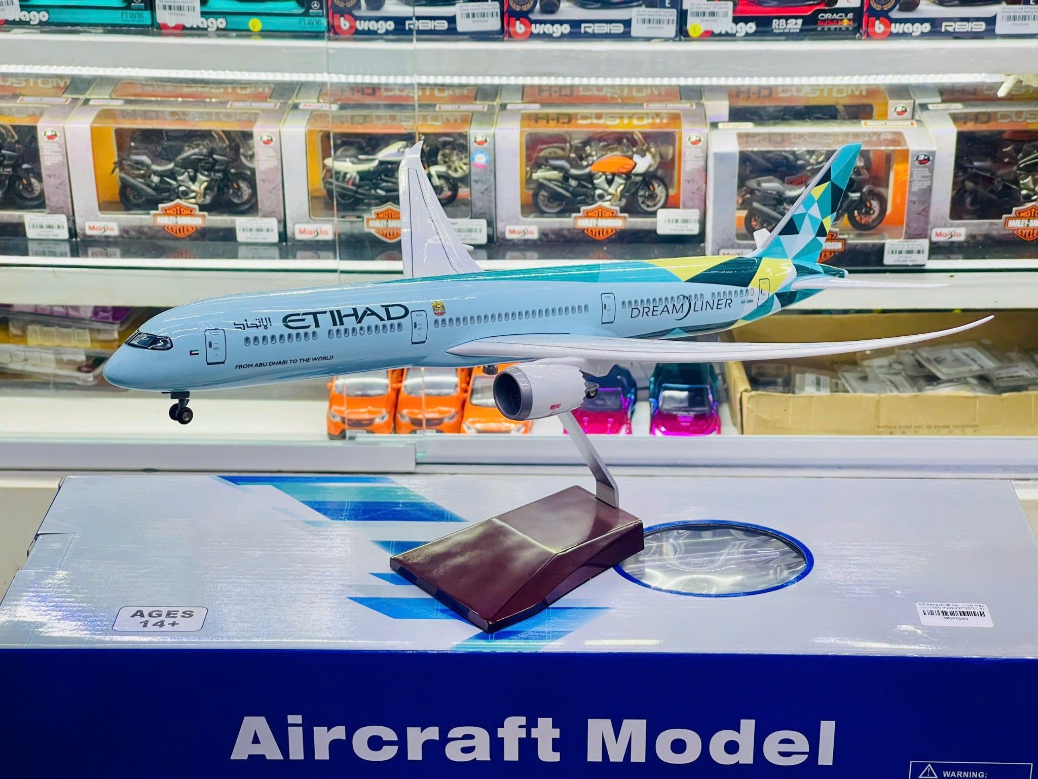  Mô hình máy bay Etihad Airways Boeing 787-10 Dreamliner kích thước 47cm No LED MB47090 