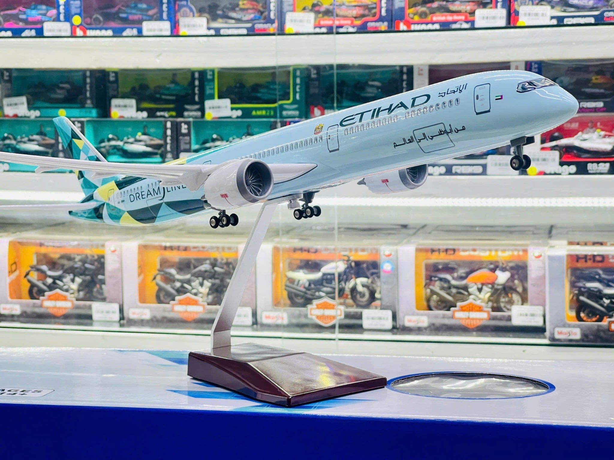  Mô hình máy bay Etihad Airways Boeing 787-10 Dreamliner kích thước 47cm No LED MB47090 