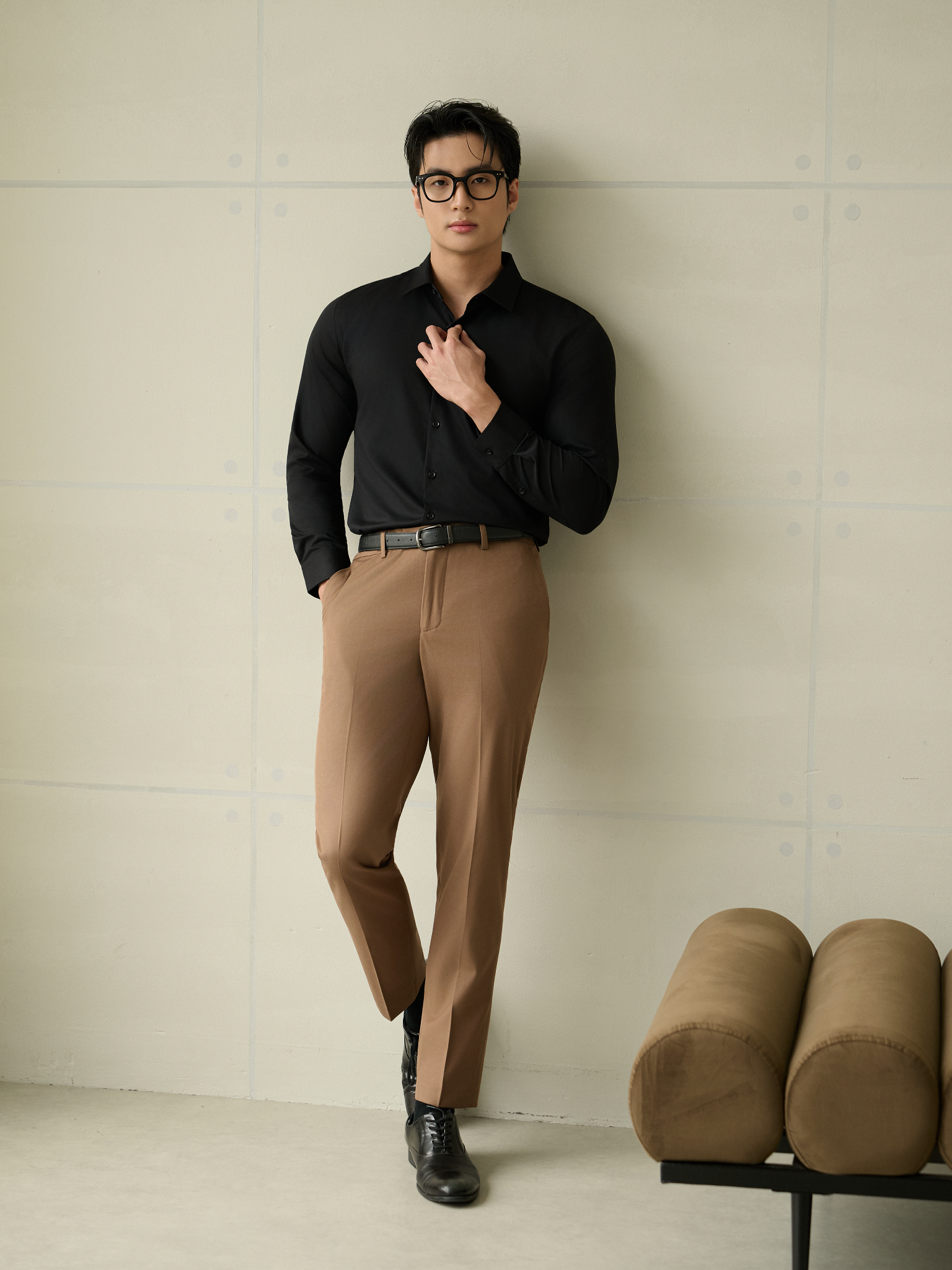 AGP4 PREMIUM SLIMFIT TROUSERS - BROWN
