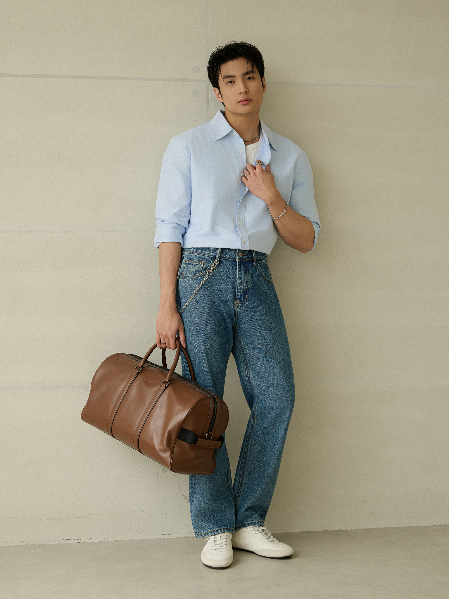 TT02 FACTORY OXFORD LOOSEFIT - LIGHT BLUE