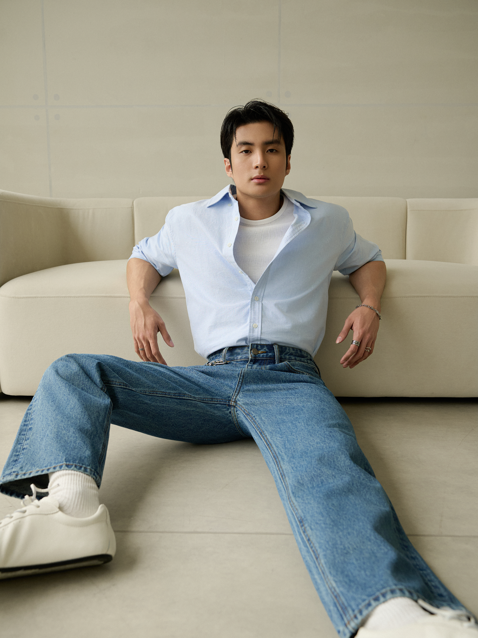 TT02 FACTORY OXFORD LOOSEFIT - LIGHT BLUE