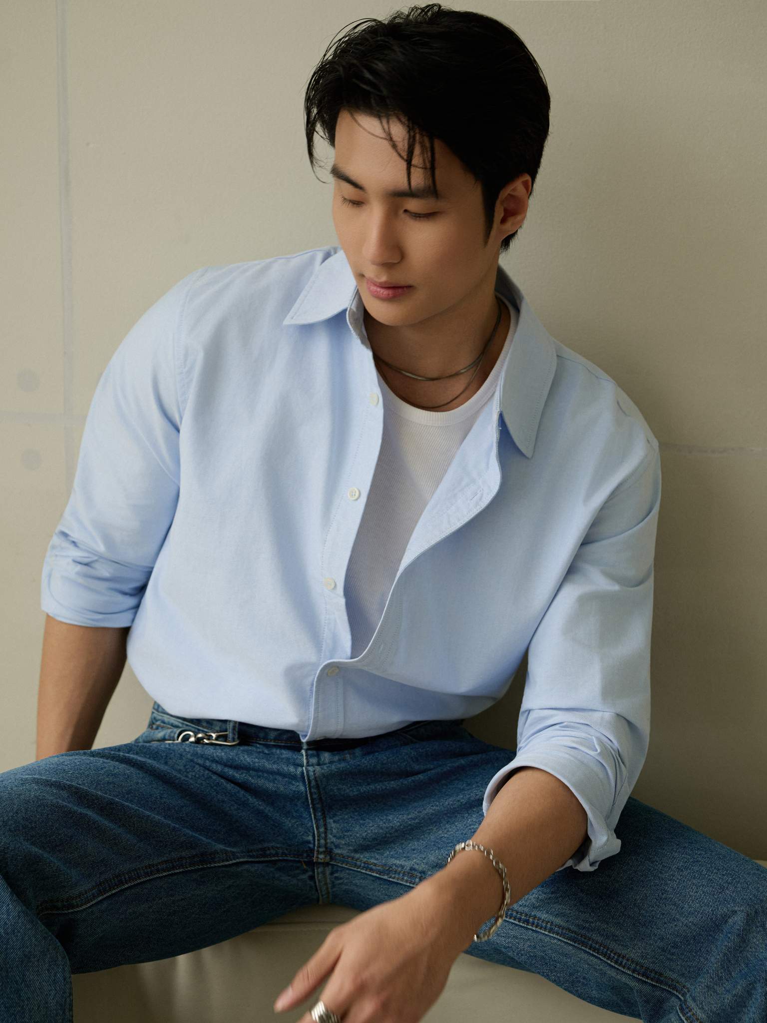 TT02 FACTORY OXFORD LOOSEFIT - LIGHT BLUE