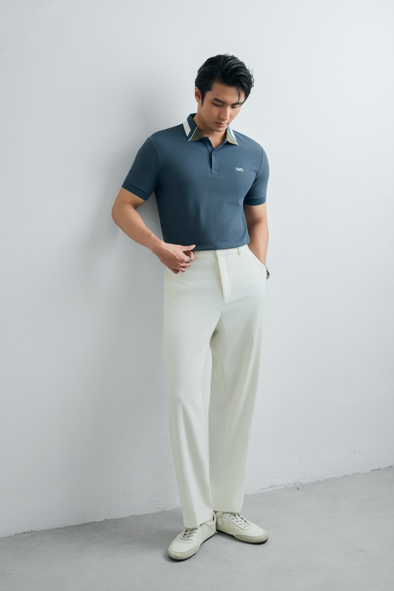 AG95 PREMIUM SLIMFIT POLO - DARK GREY