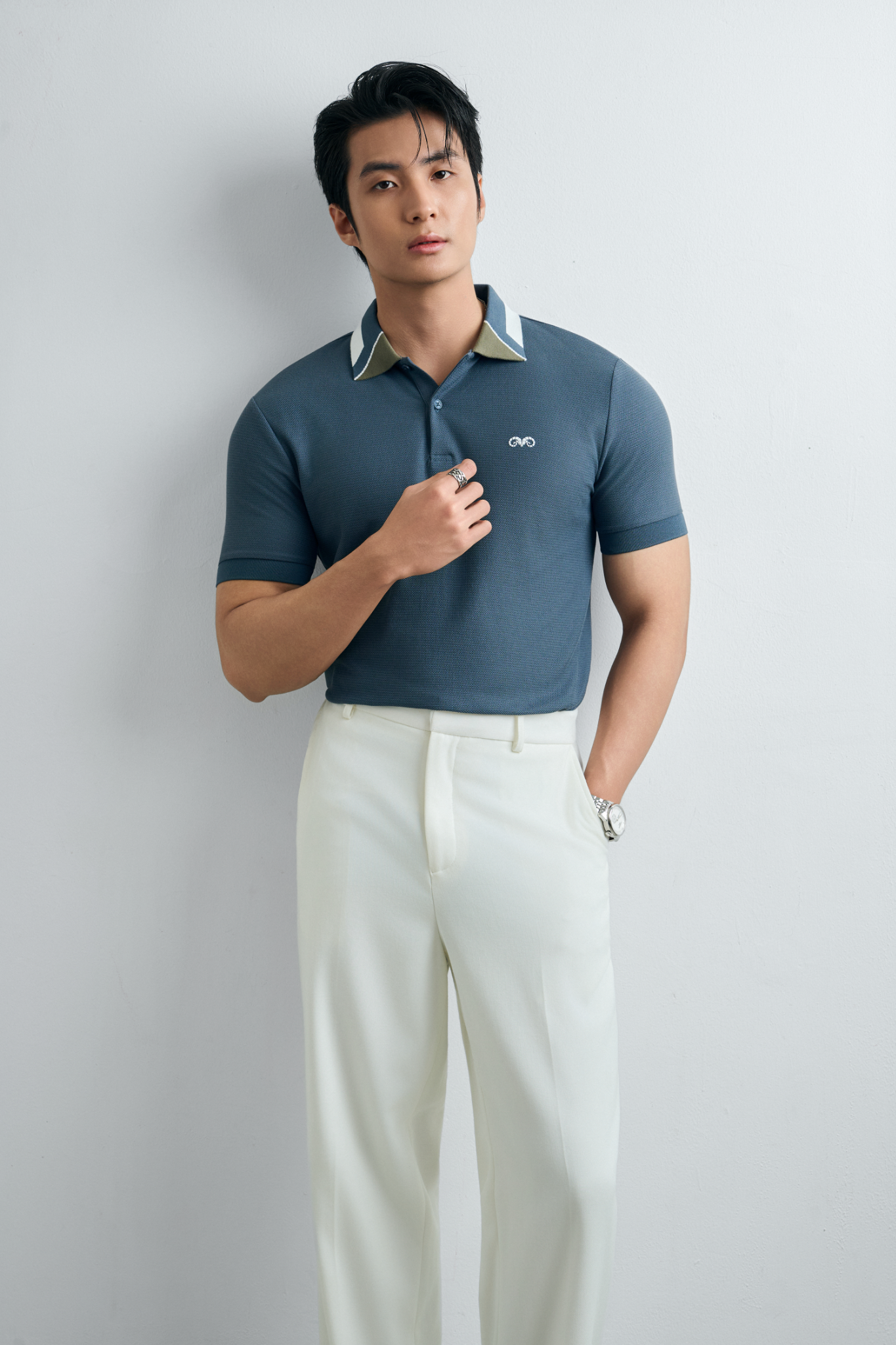 AG95 PREMIUM SLIMFIT POLO - DARK GREY