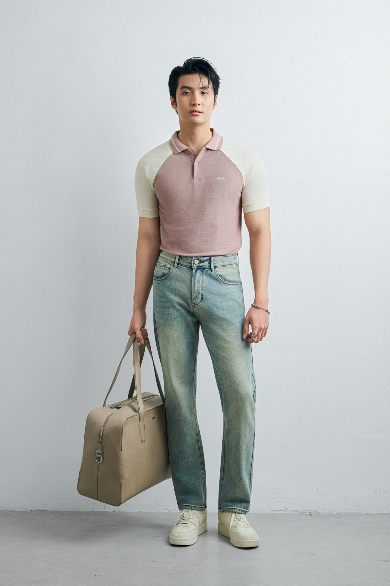 AG892 REGULAR FIT MIXED COLOR POLO - PINK