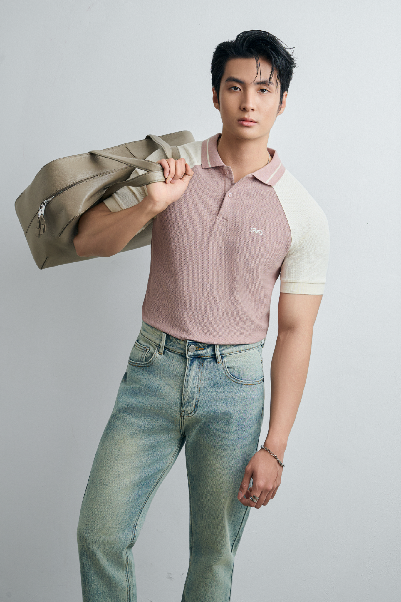 AG892 REGULAR FIT MIXED COLOR POLO - PINK