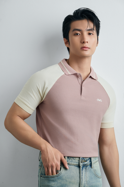  AG892 REGULAR FIT MIXED COLOR POLO - PINK