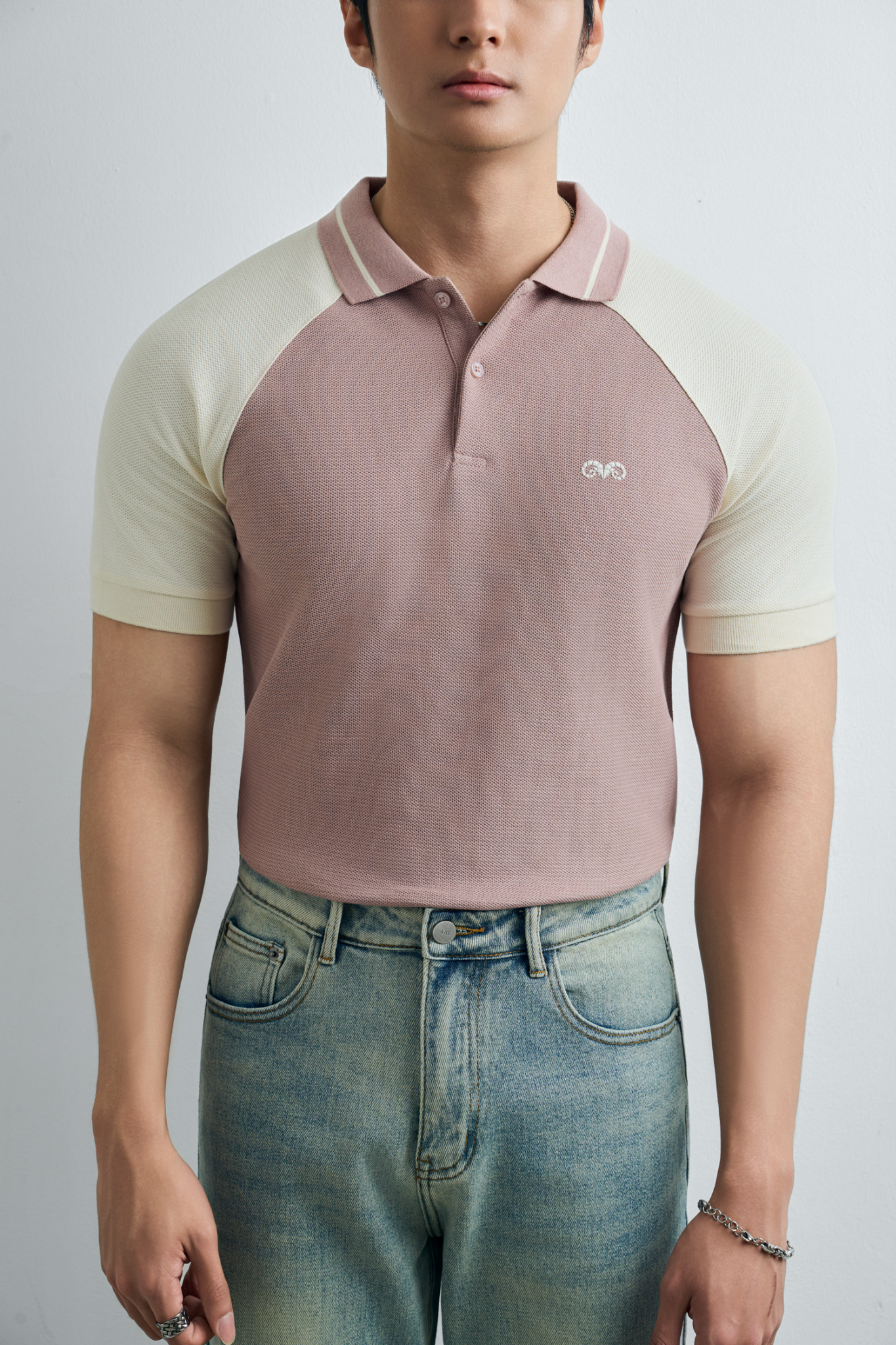 AG892 REGULAR FIT MIXED COLOR POLO - PINK