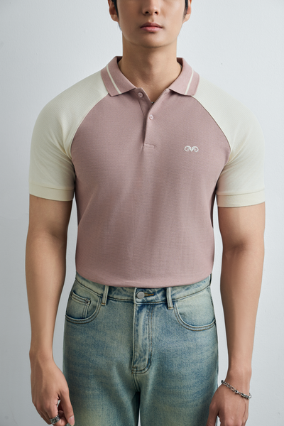  AG892 REGULAR FIT MIXED COLOR POLO - PINK 