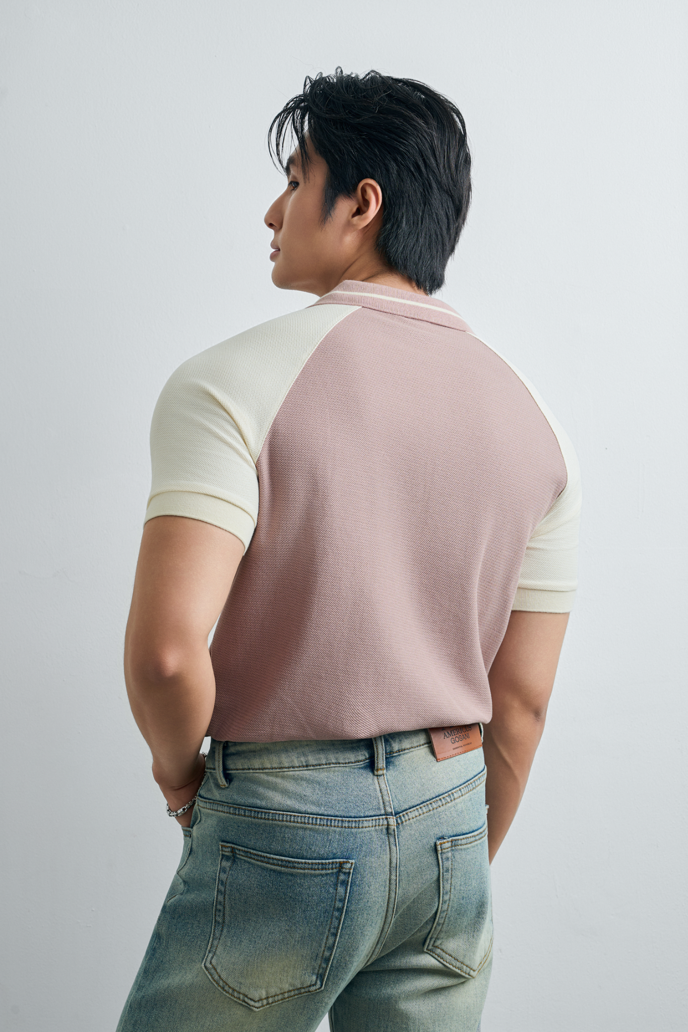AG892 REGULAR FIT MIXED COLOR POLO - PINK