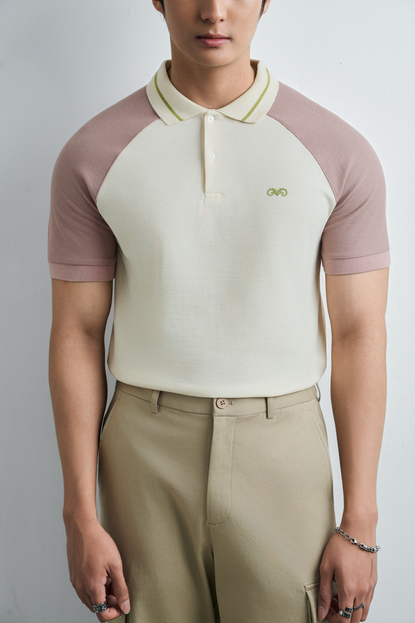 AGTT12 PREMIUM SLIMT FIT KHAKI TROUSERS WITH POCKET - BEIGE