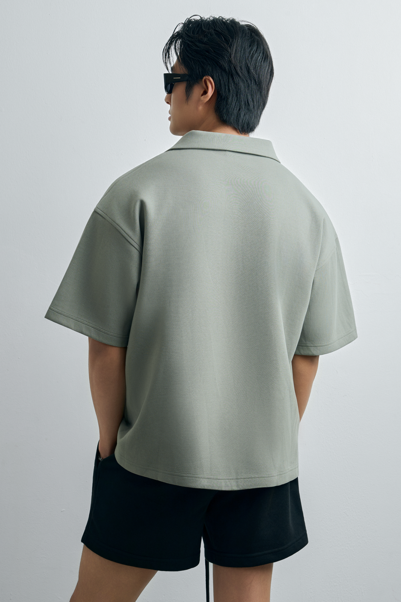 AGTT20 STUDIO LOOSE FIT POLO WITH A/G LOGO EMBROIDERY- MINT