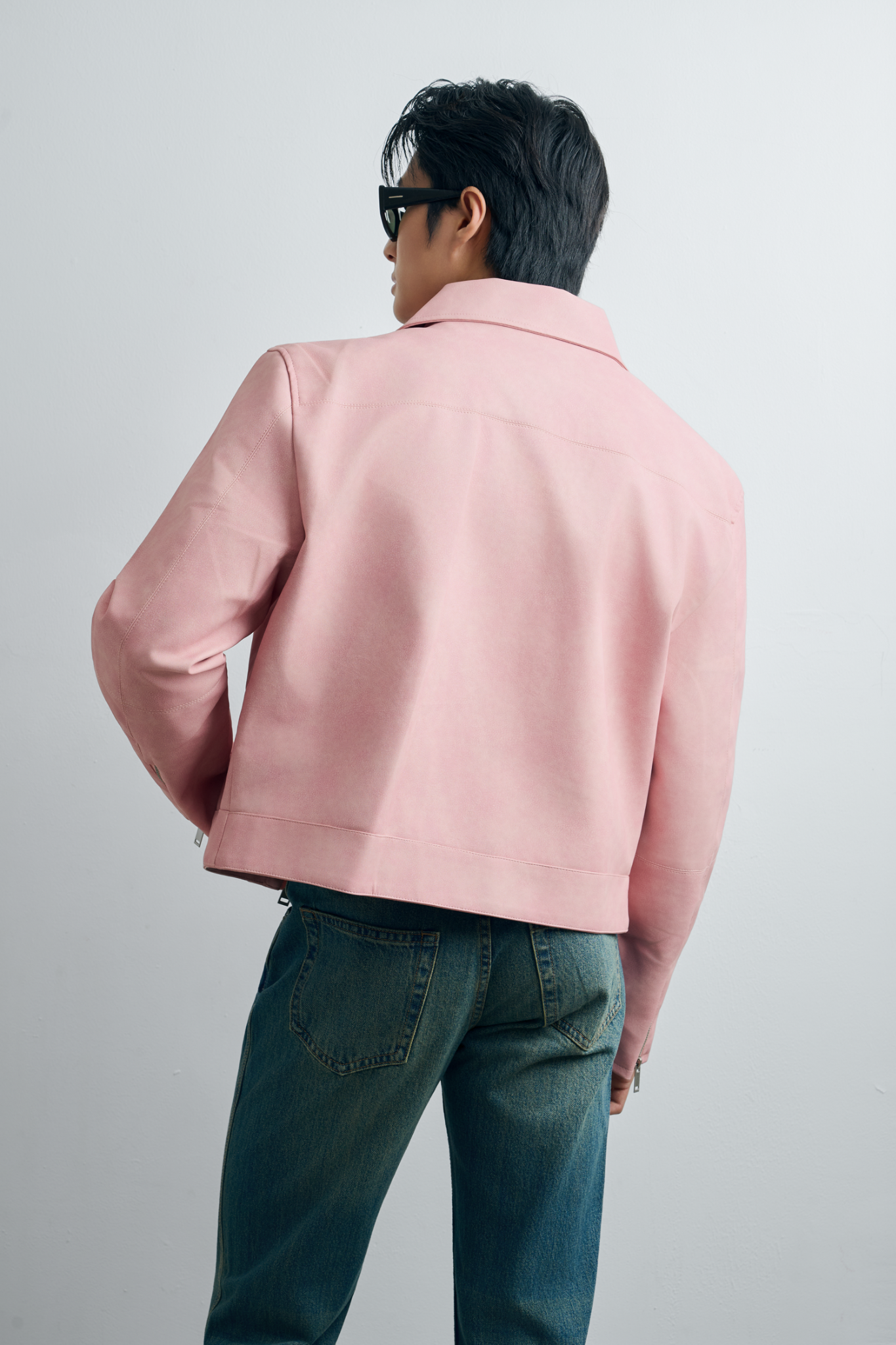 AG262 PREMIUM FAUX LEATHER JACKET - PINK