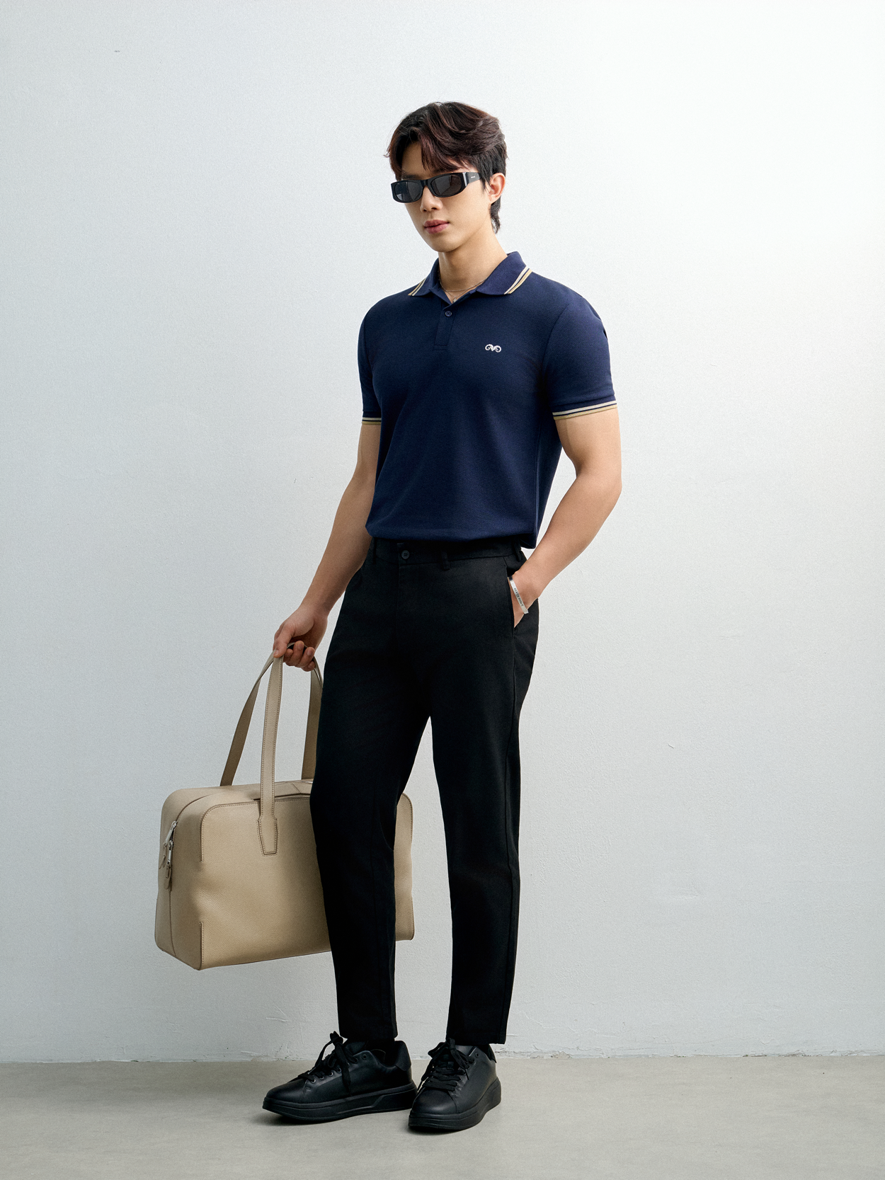 AG6101 PREMIUM SLIMFIT POLO - DARK BLUE