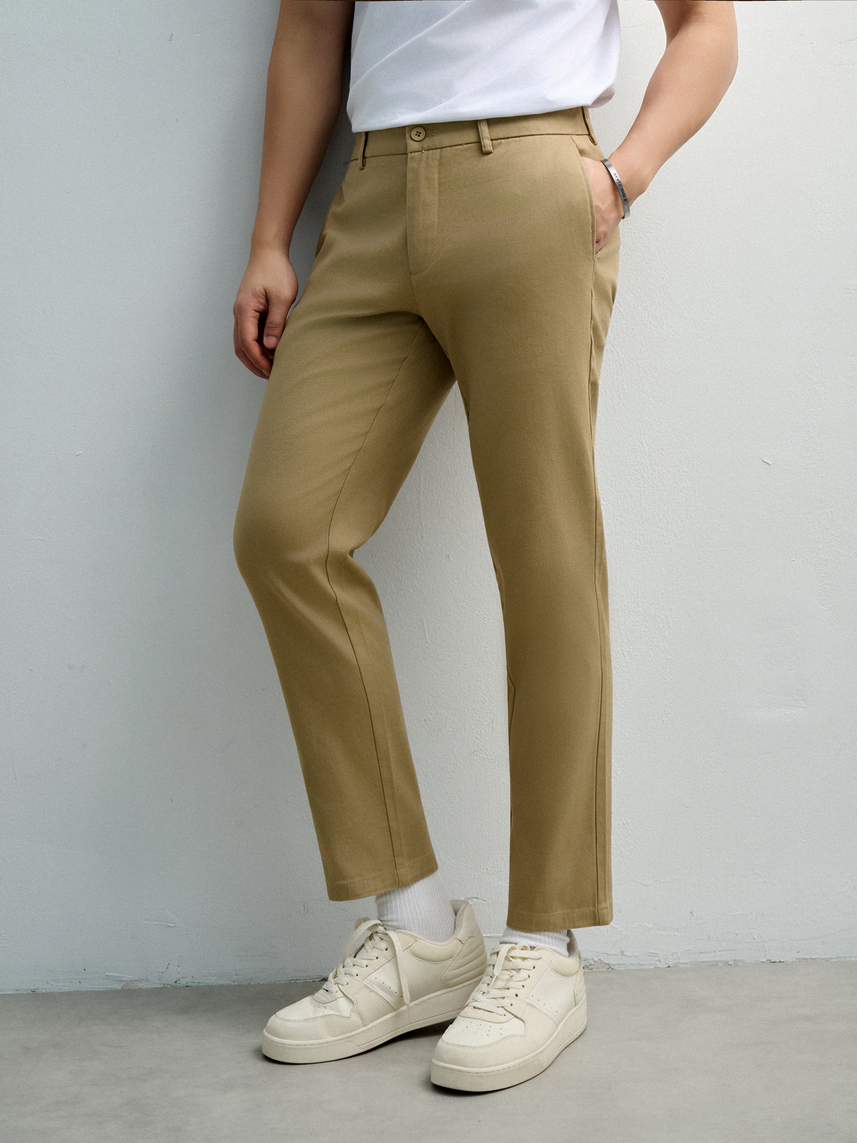 AG518 PREMIUM SLIMFIT KHAKI TROUSERS - BROWN