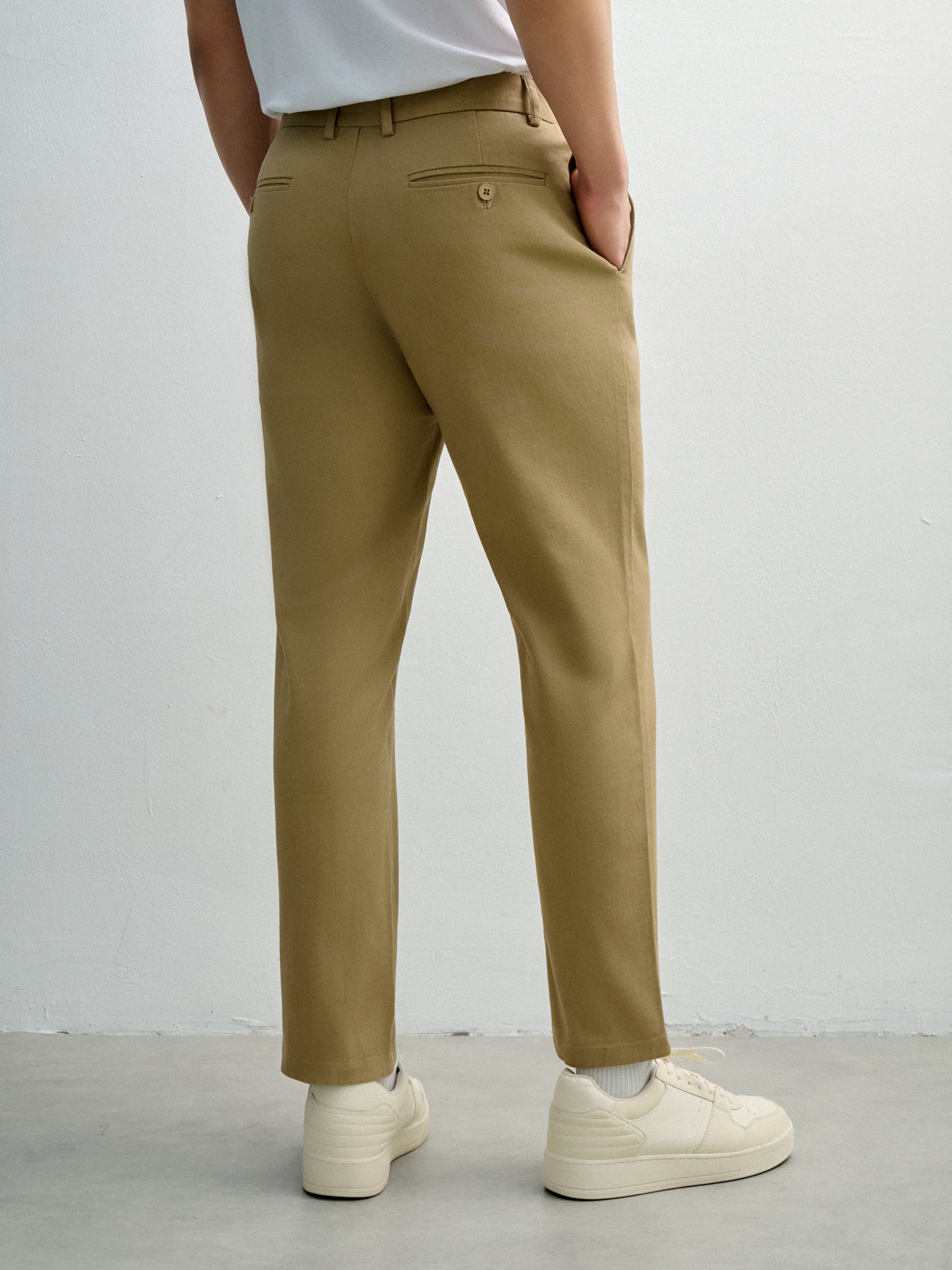 AG518 PREMIUM SLIMFIT KHAKI TROUSERS - BROWN